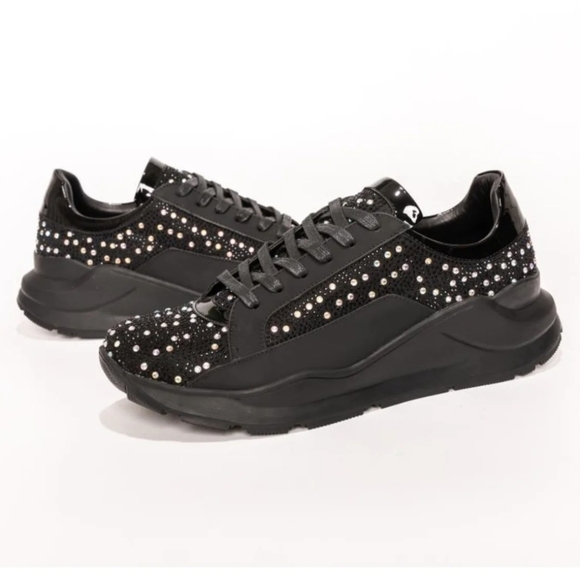 DNA Shoes - The Shine Edition - Black And Multi Stones Sparkly Sneakers Size 43 - Picture 1 of 9